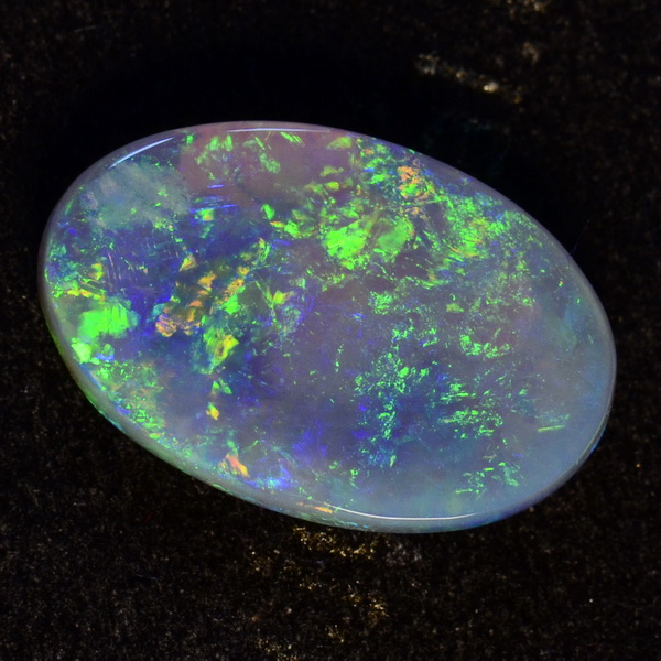 3.60 carats Solid Lightning Ridge semi-Black Opal (13100) - Just Opal