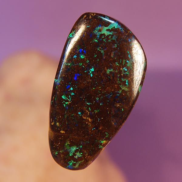 Natural Australian Boulder Opal Gorgeous Color & Pattern 14.98 Carat Unmounted 